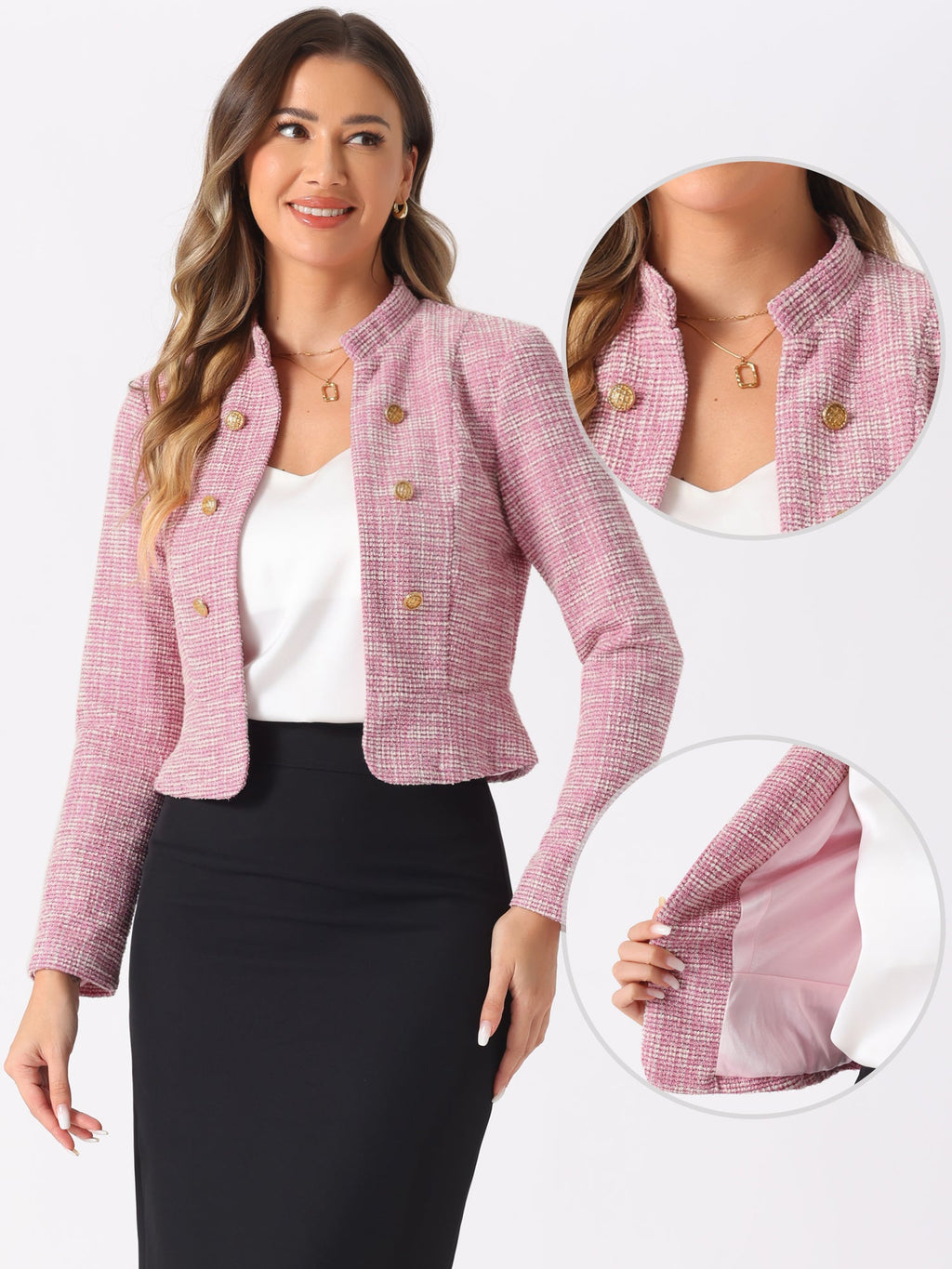 Cotton-Soft Plaid Blazer