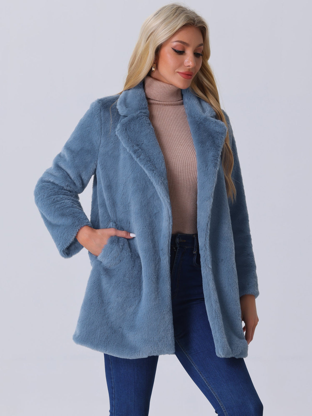 Cloud Wrap Faux Fur Coat
