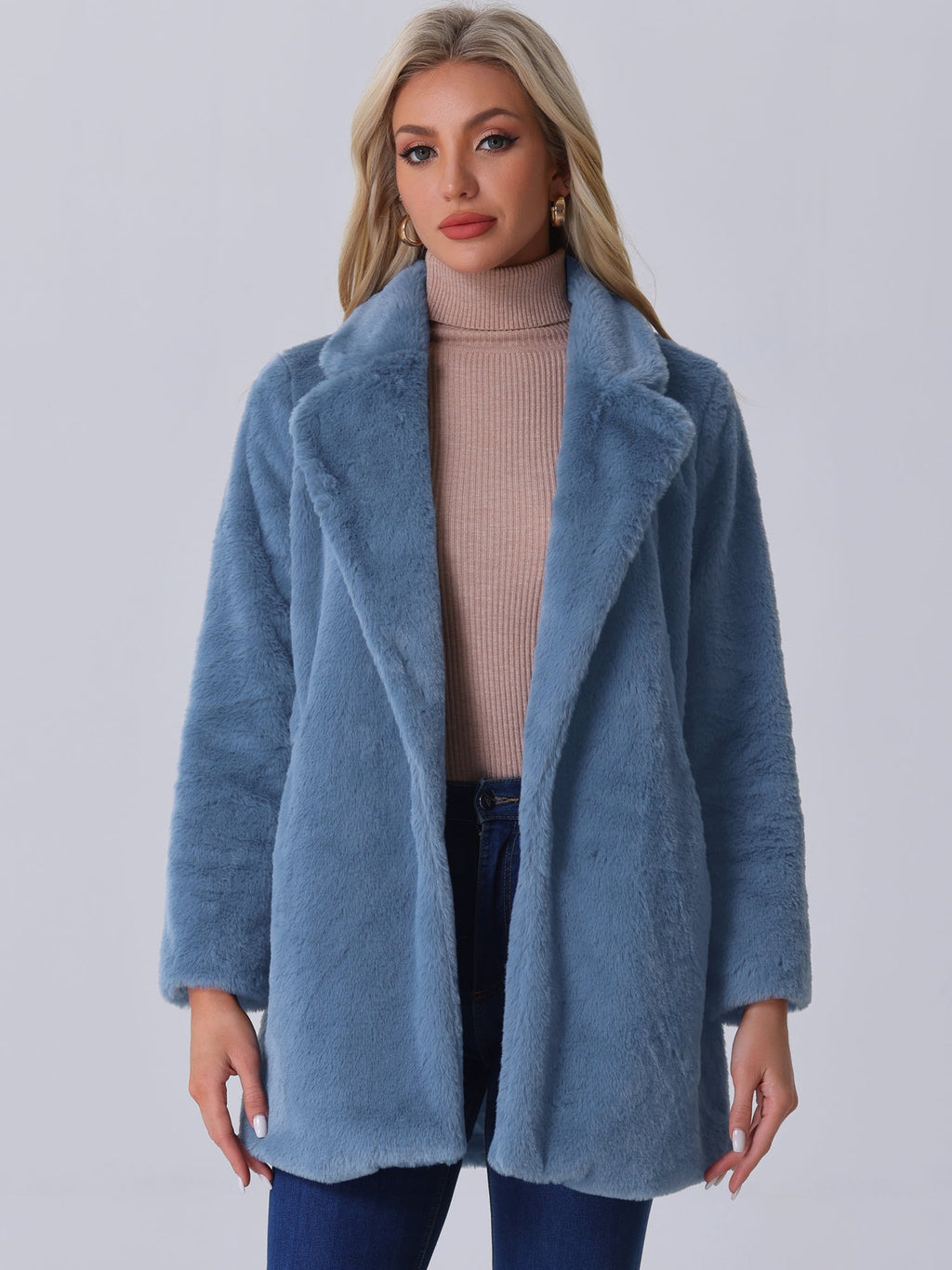 Cloud Wrap Faux Fur Coat