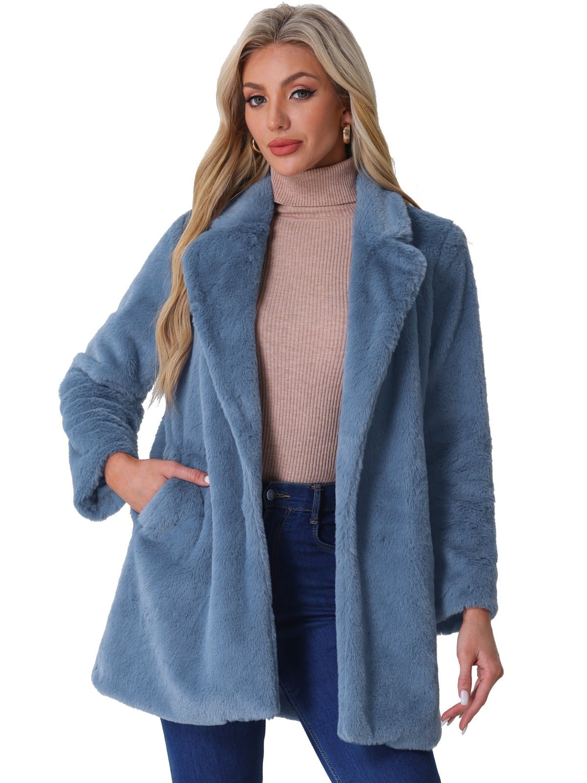 Cloud Wrap Faux Fur Coat