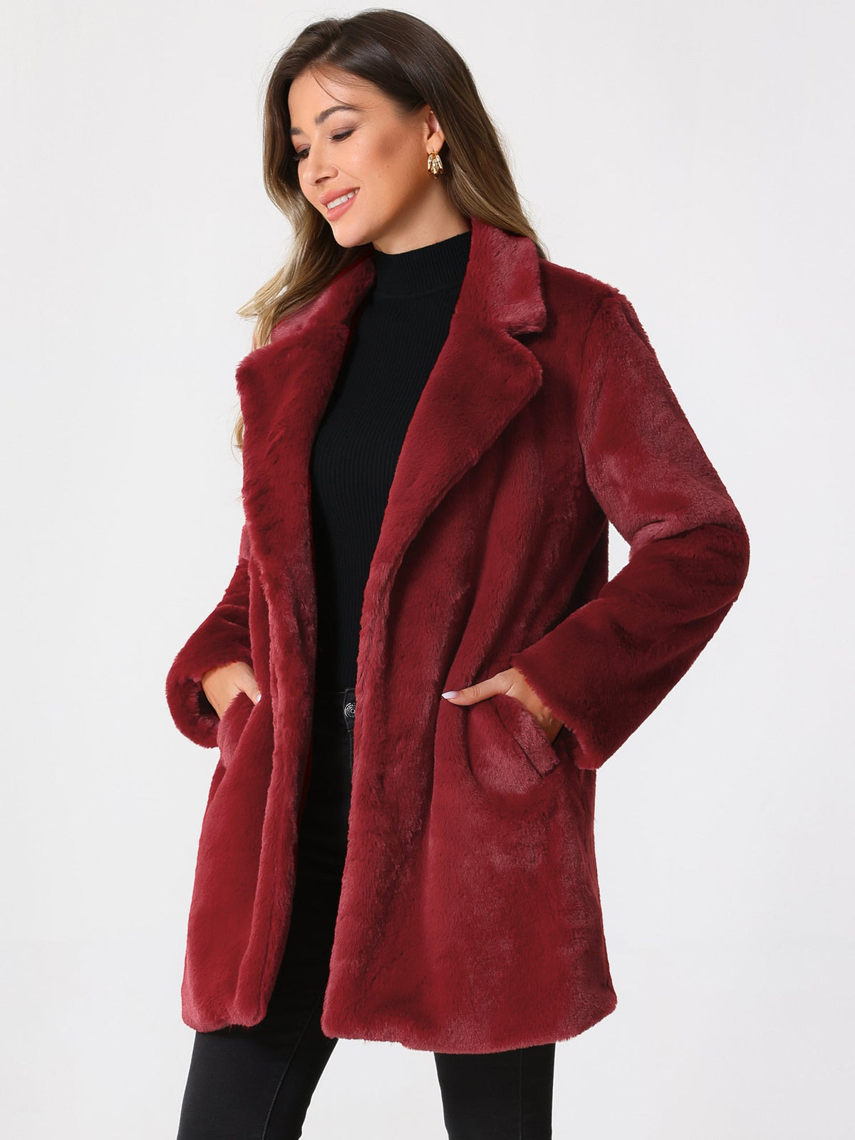 Cloud Wrap Faux Fur Coat
