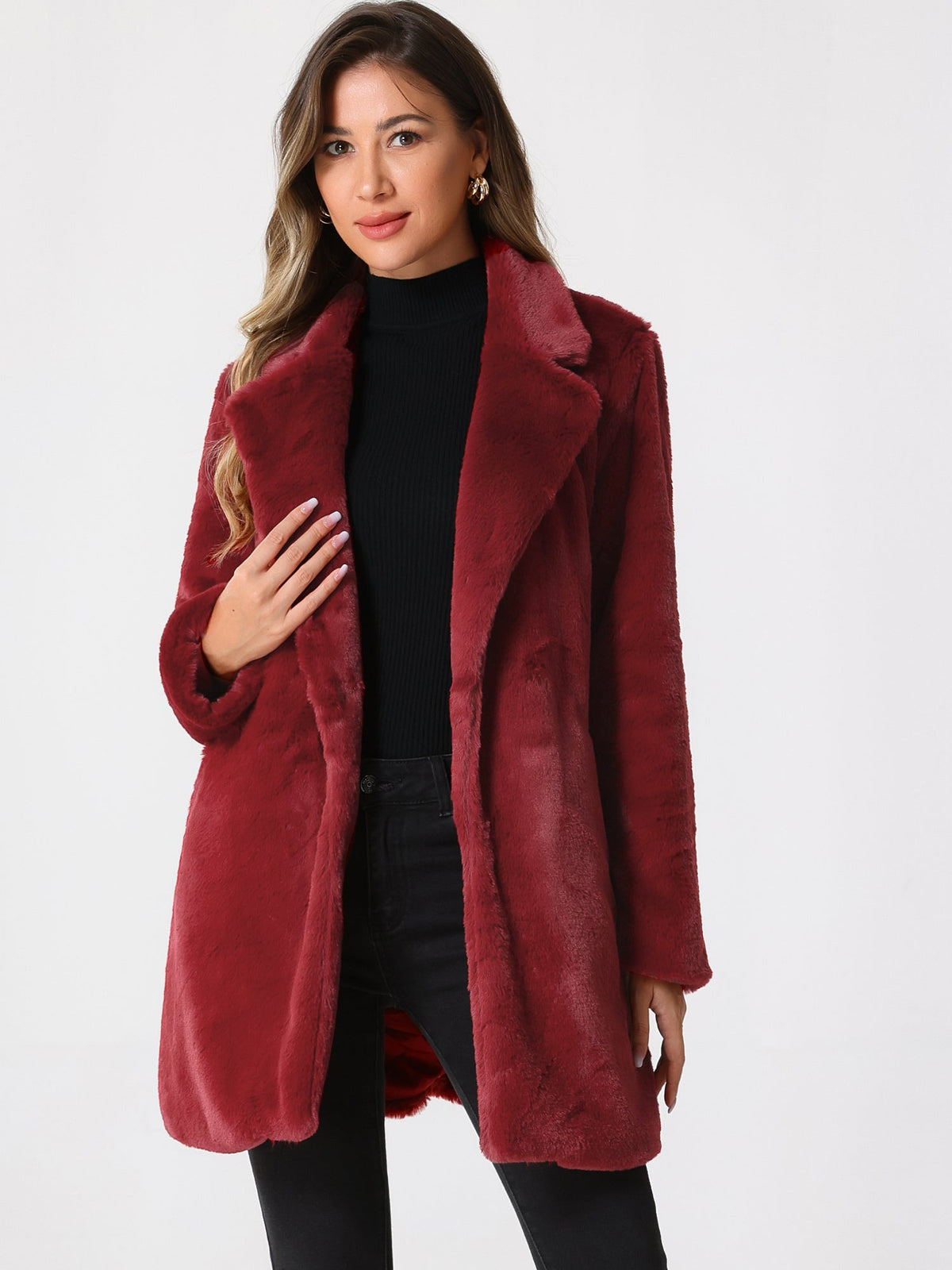 Cloud Wrap Faux Fur Coat