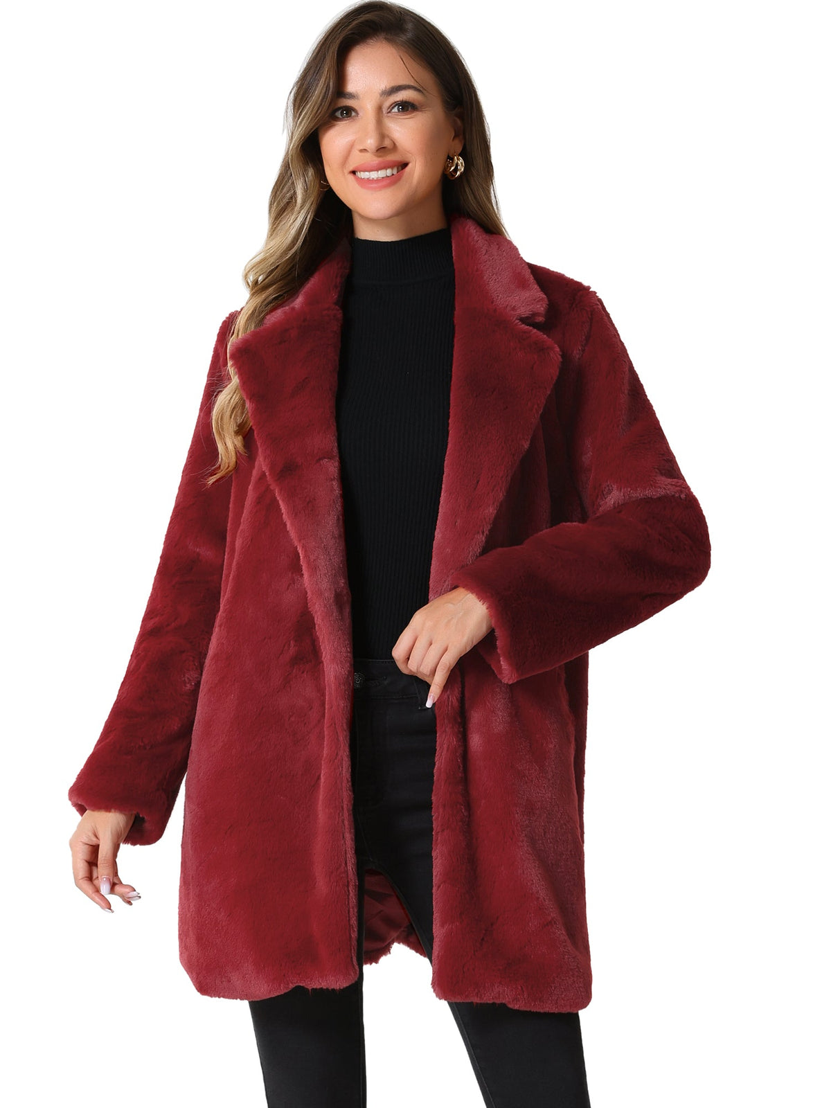 Cloud Wrap Faux Fur Coat