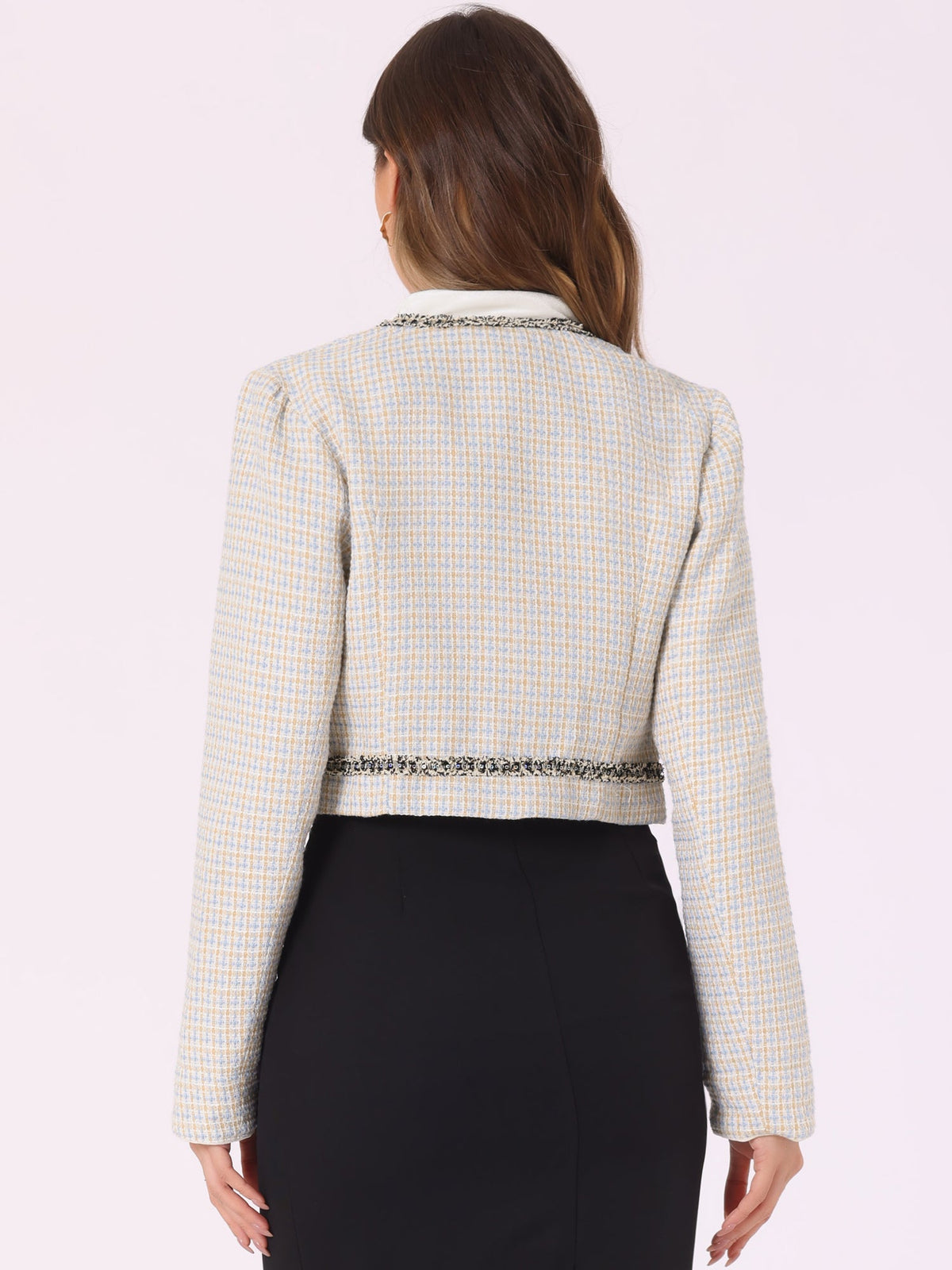 Classic Plaid Longline Blazer