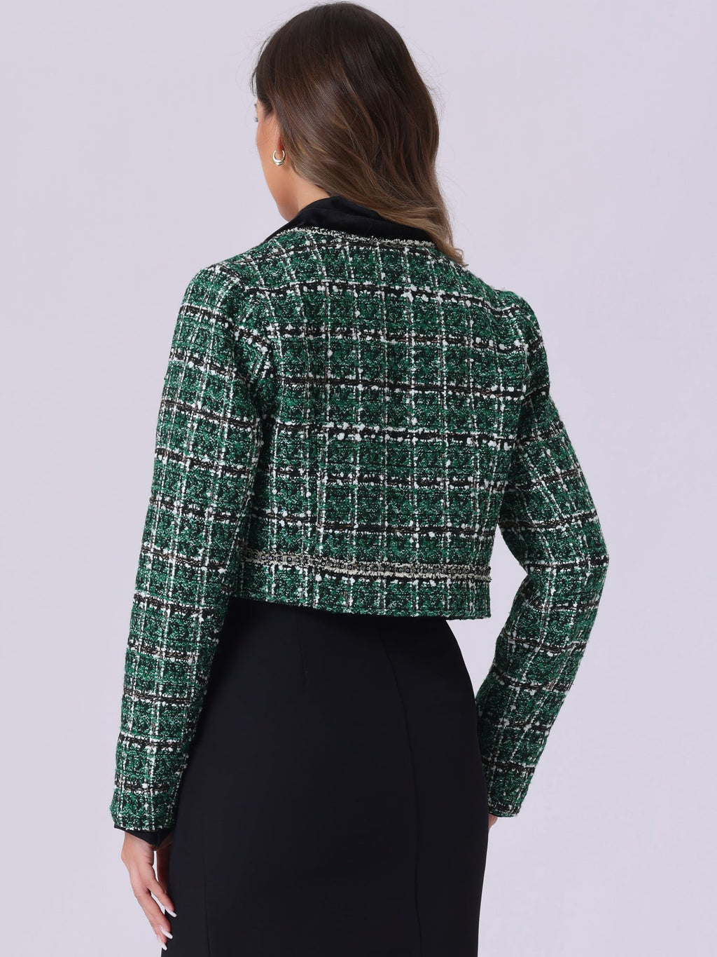 Classic Plaid Longline Blazer