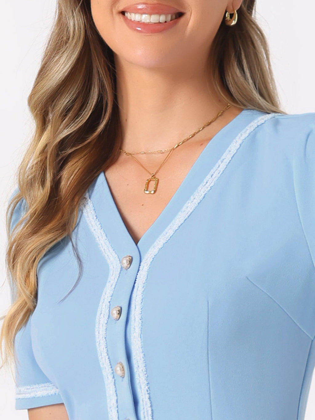 Short Sleeve A-Line Summer Dress
