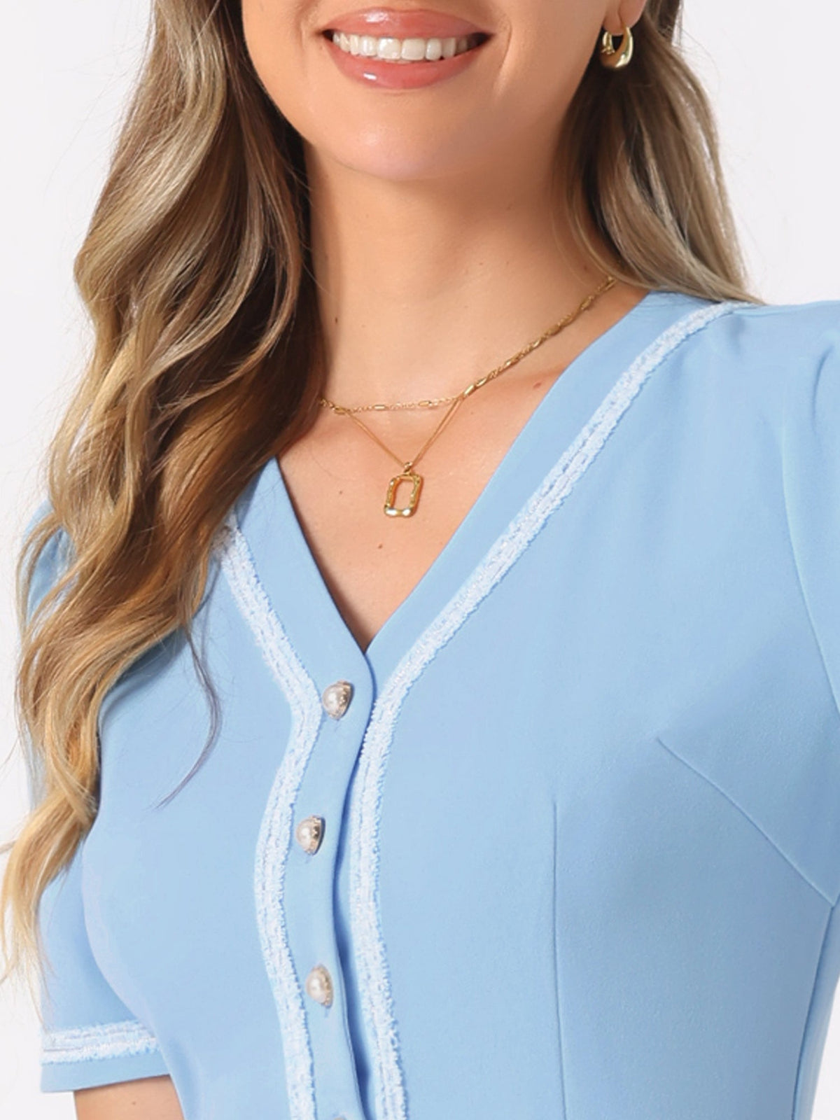 Short Sleeve A-Line Summer Dress