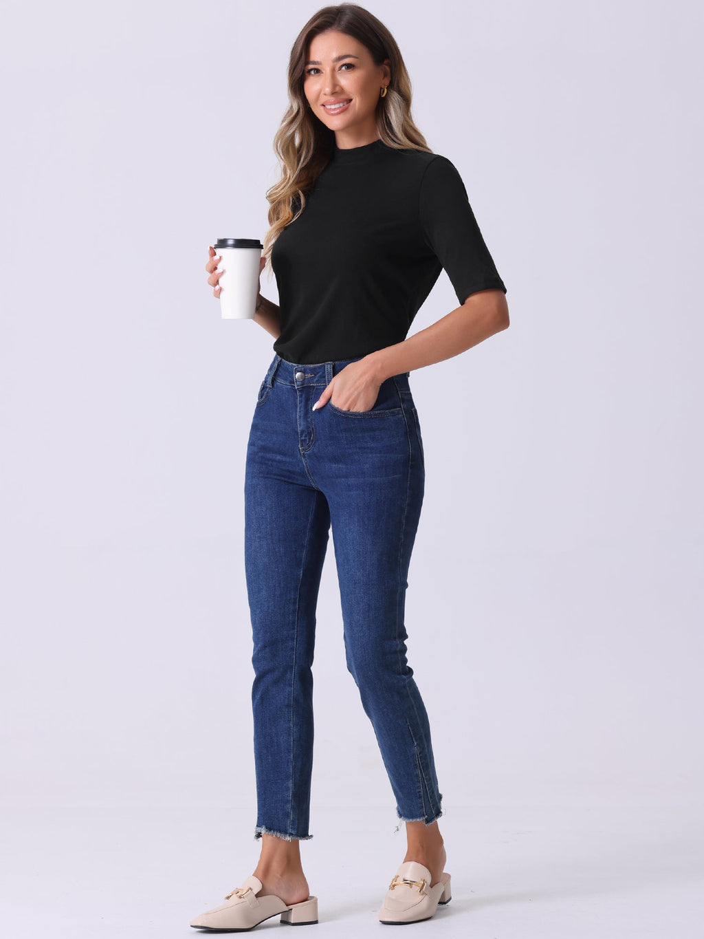 Year-Round Crew Neck Blouse