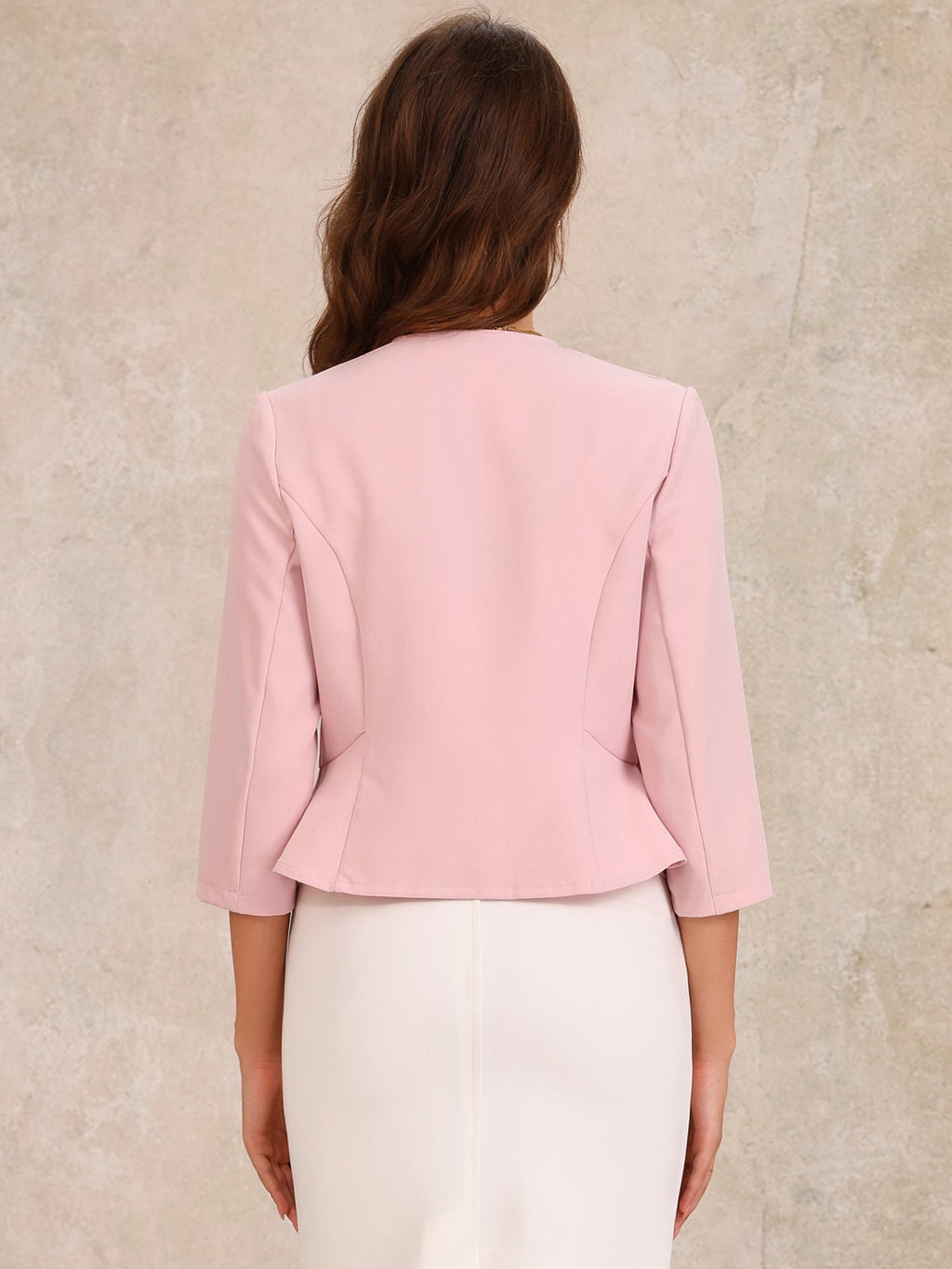 3/4 Sleeve Solid Commute Blazer