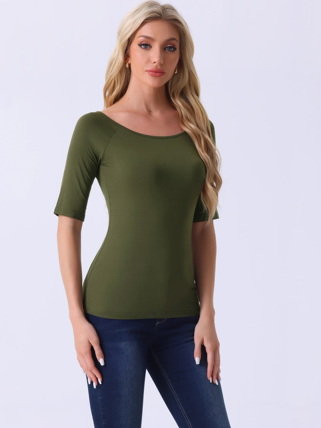 Drape Solid Basic Top