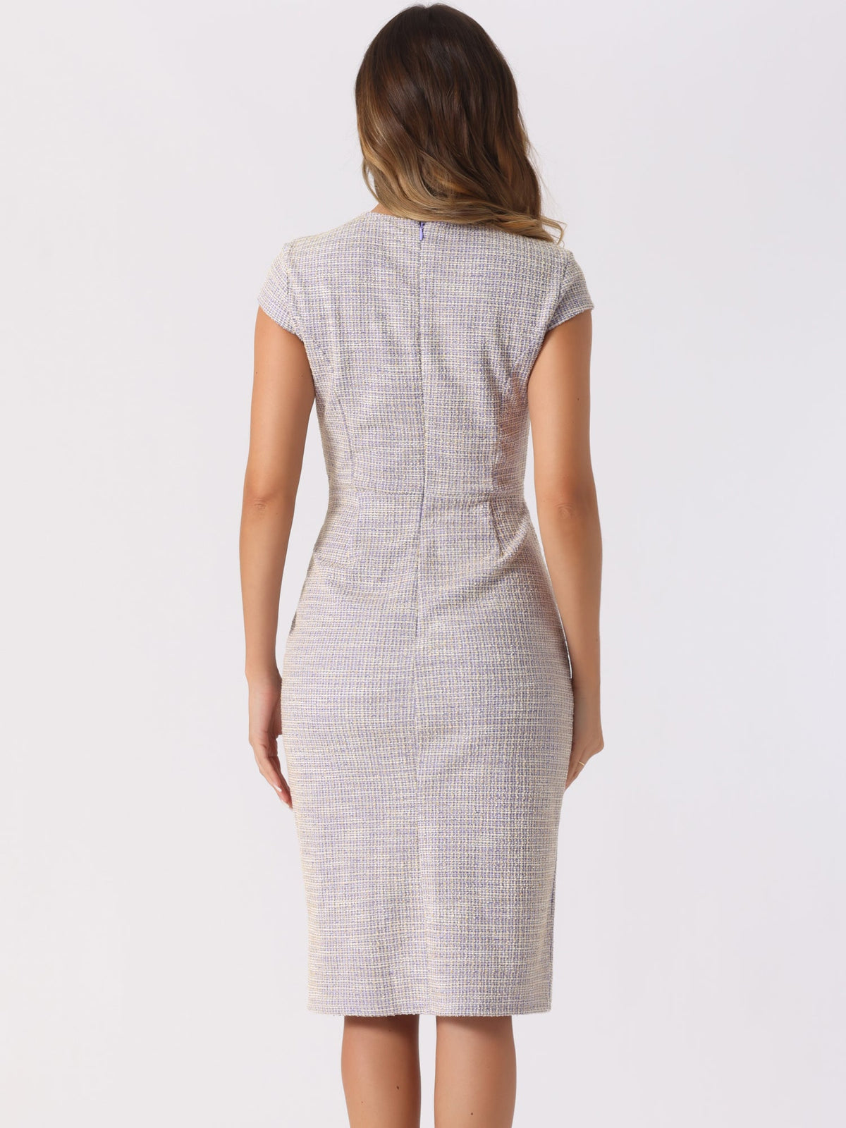 Plaid High-Waist Stretch Dress