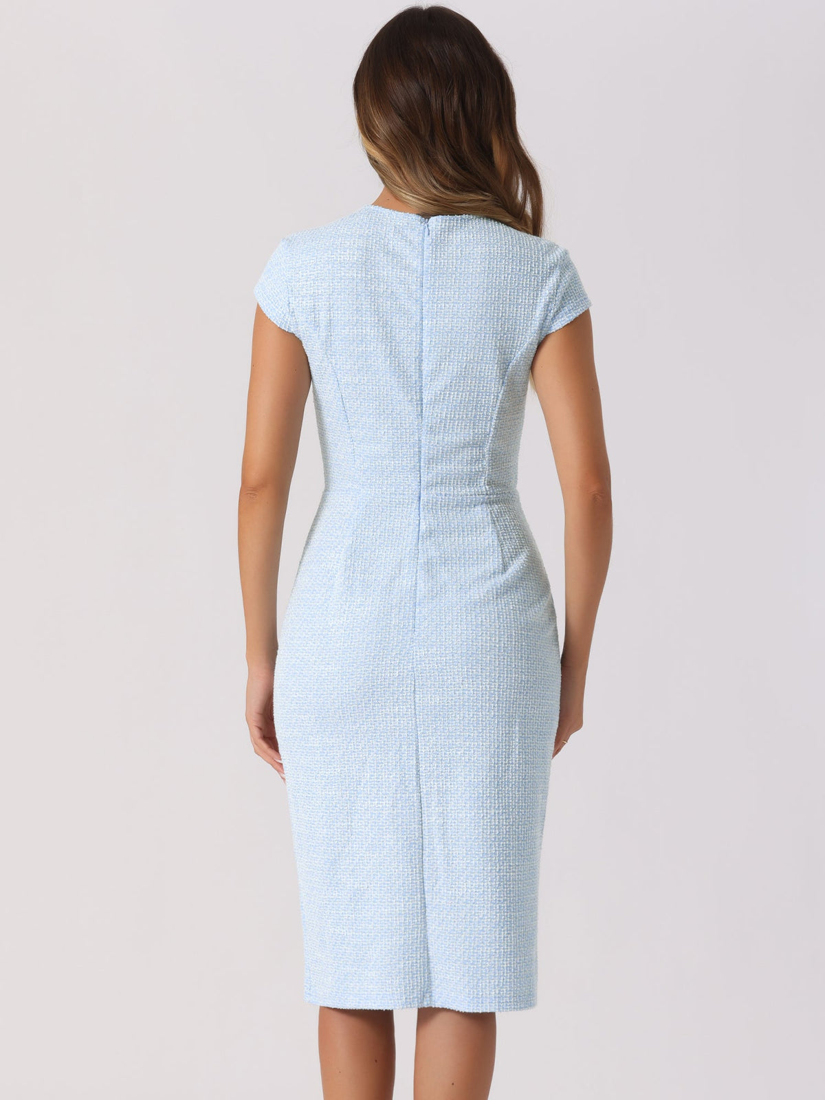 Plaid High-Waist Stretch Dress