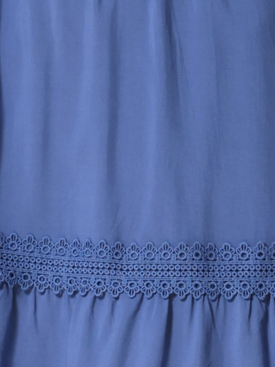 Crochet Lace Pleated Dress