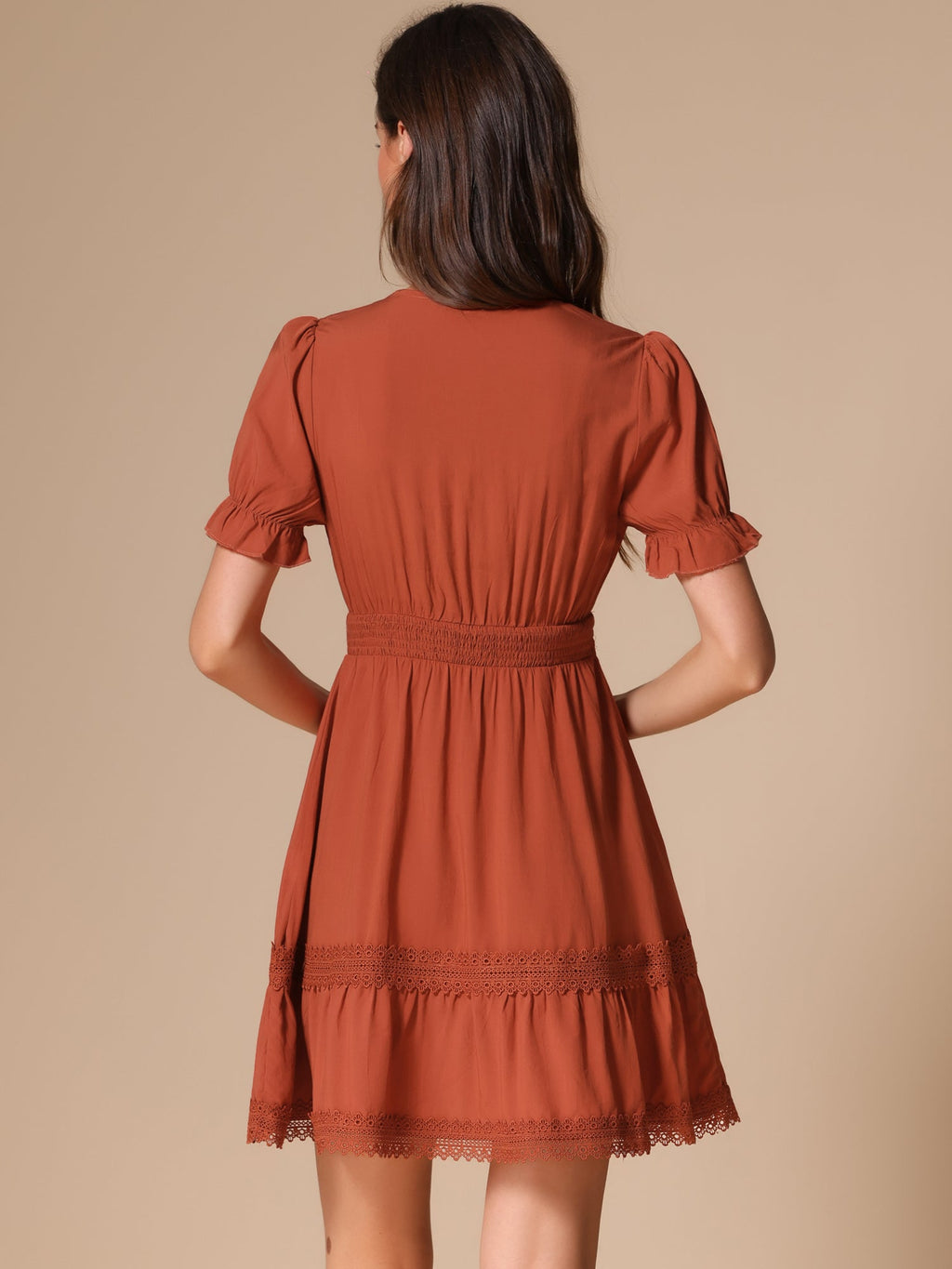 Crochet Lace Pleated Dress