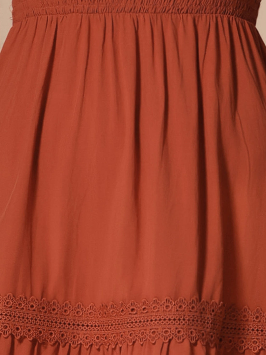 Crochet Lace Pleated Dress