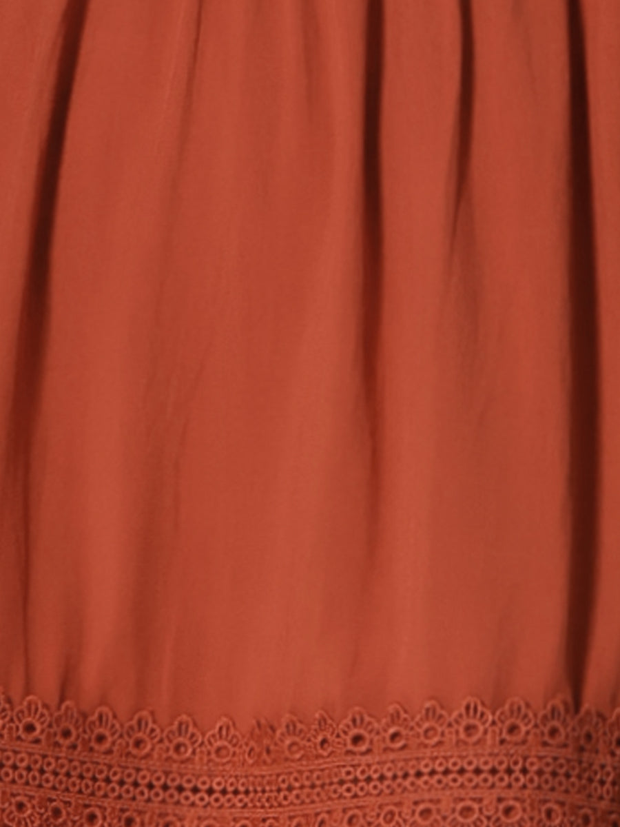 Crochet Lace Pleated Dress