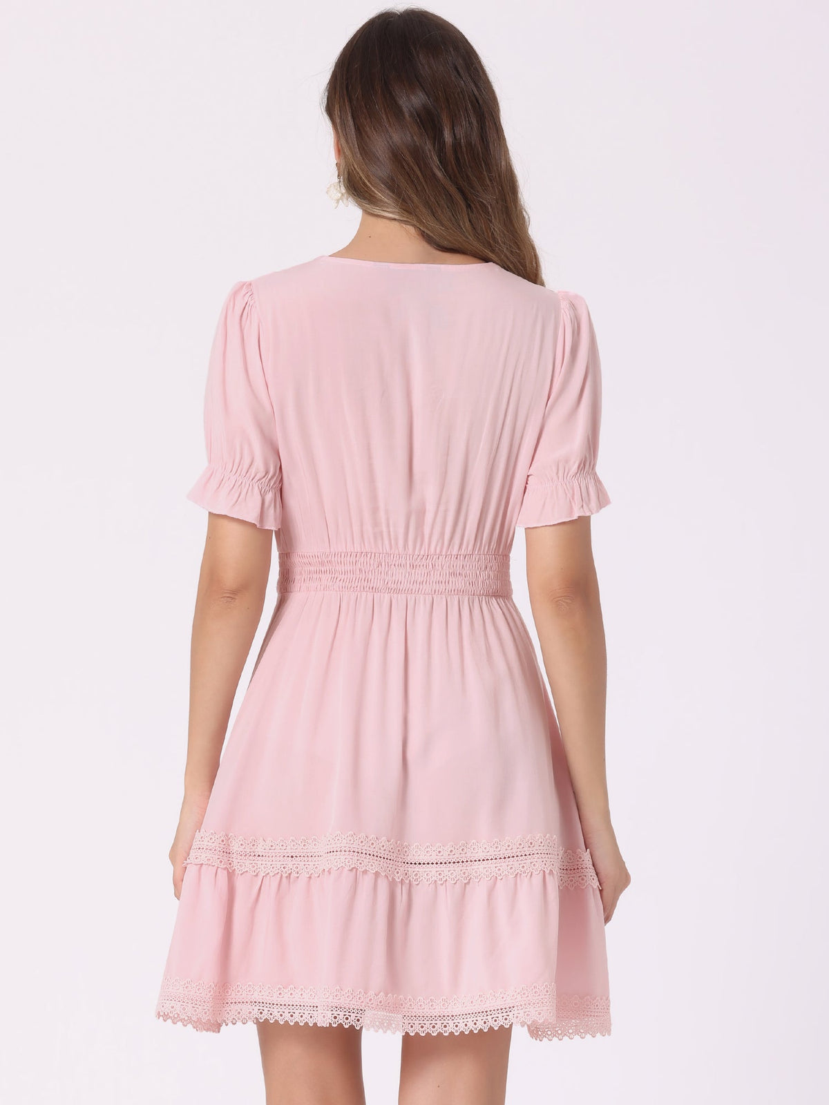 Crochet Lace Pleated Dress