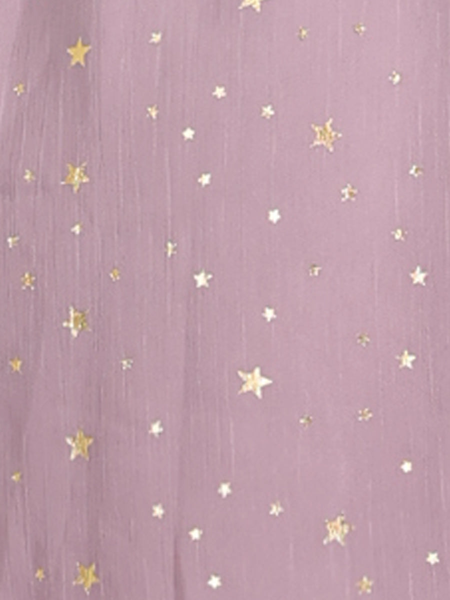 Star Print Sleeveless A-Line Dress