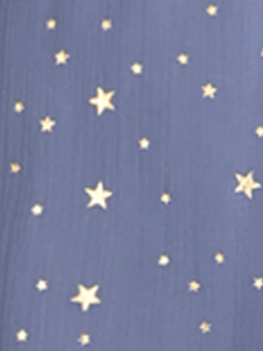 Star Print Sleeveless A-Line Dress