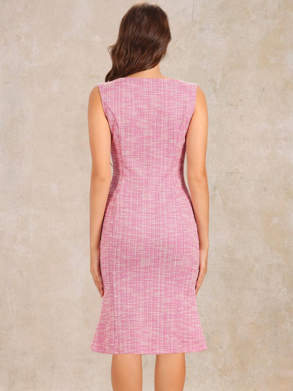 Plaid Bodycon Sleeveless Dress