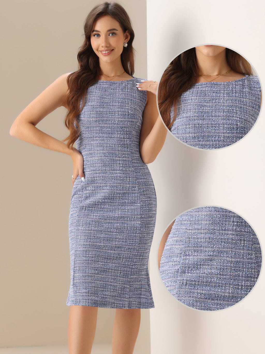Plaid Bodycon Sleeveless Dress