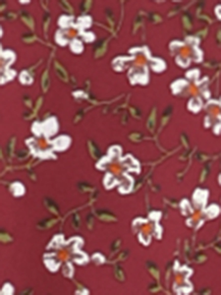 Floral Standing Collar Dress