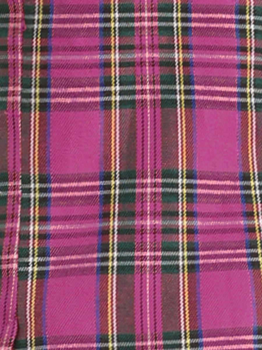 Plaid Padded-Double Breasted Blazer
