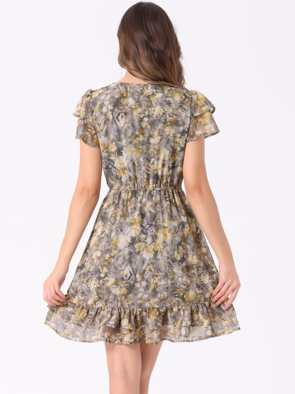 Double-Layer Floral Dress
