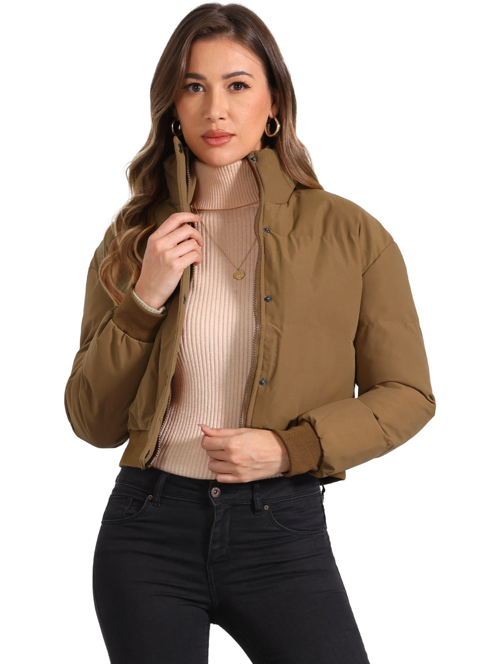 Fall-Winter Solid Long Sleeve Jacket