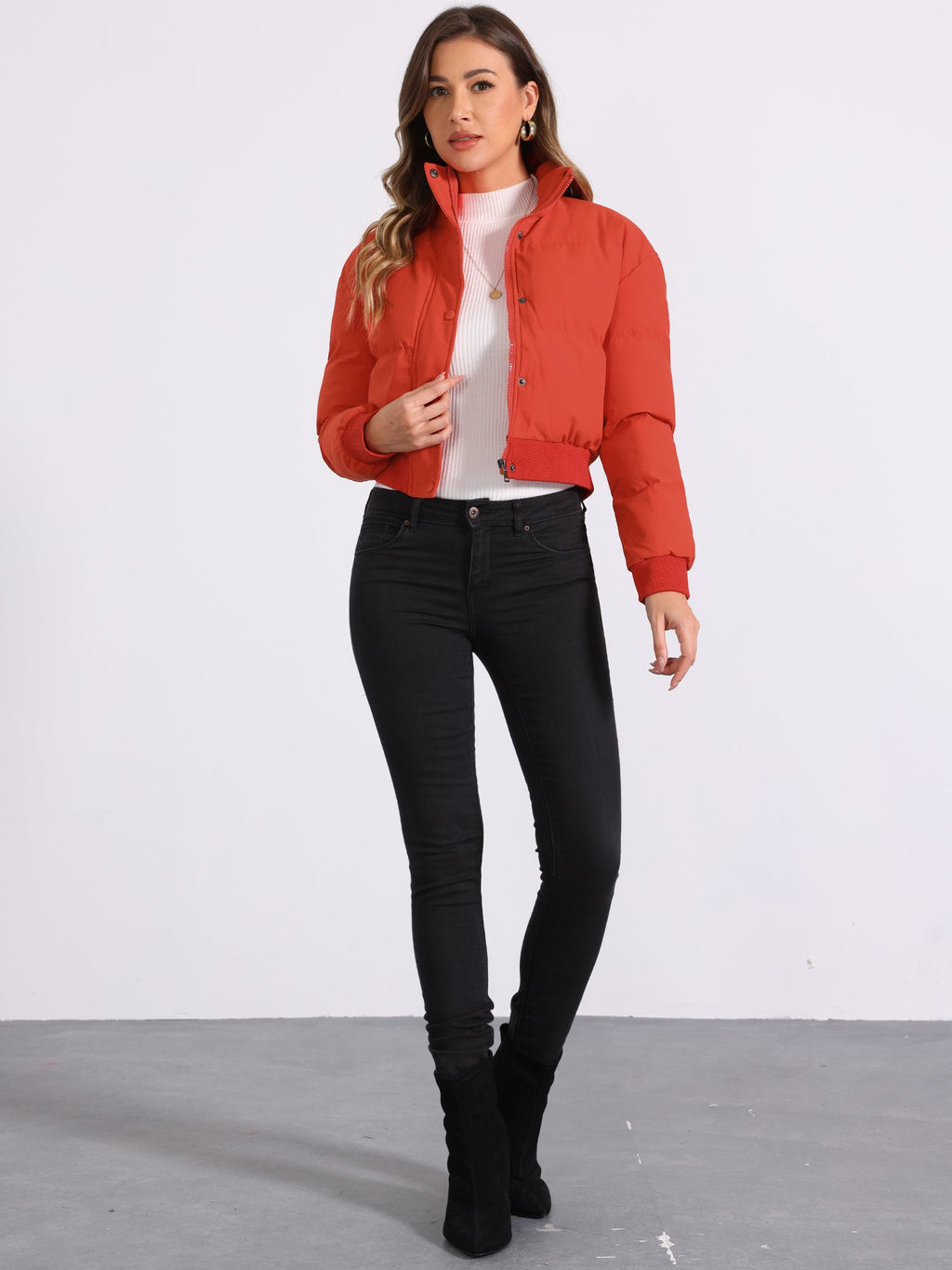Fall-Winter Solid Long Sleeve Jacket