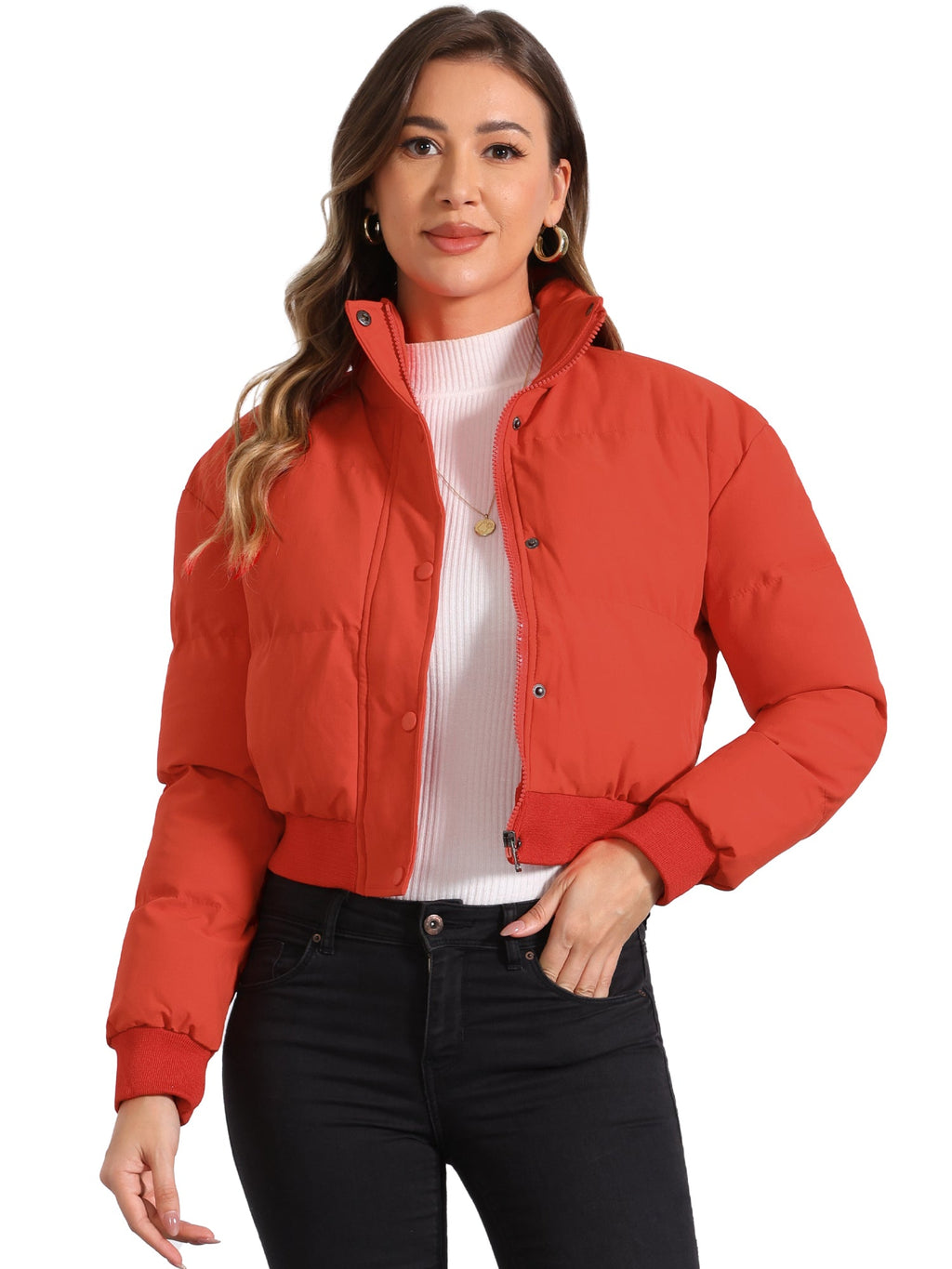 Fall-Winter Solid Long Sleeve Jacket