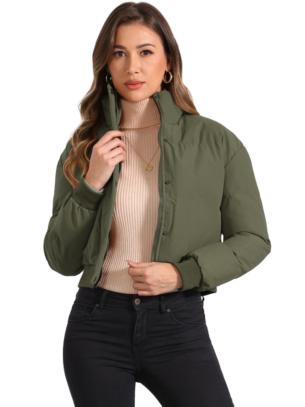 Fall-Winter Solid Long Sleeve Jacket