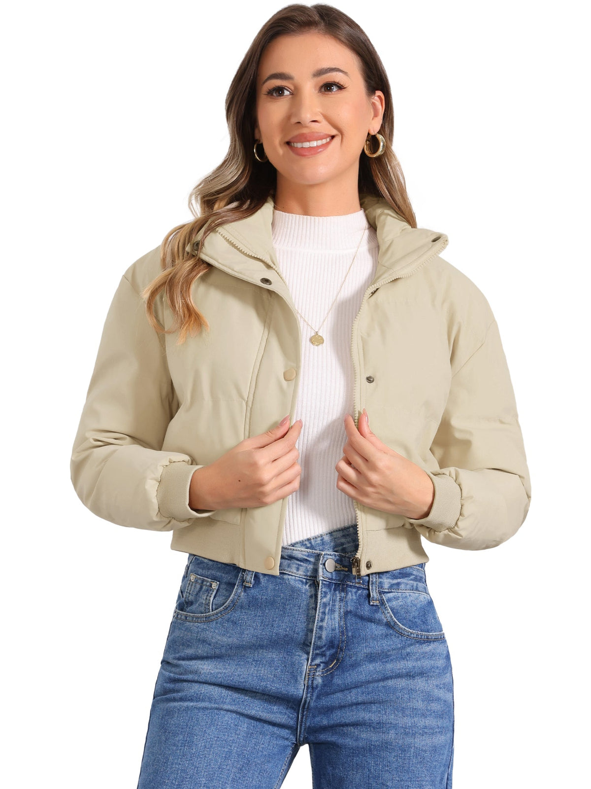 Fall-Winter Solid Long Sleeve Jacket