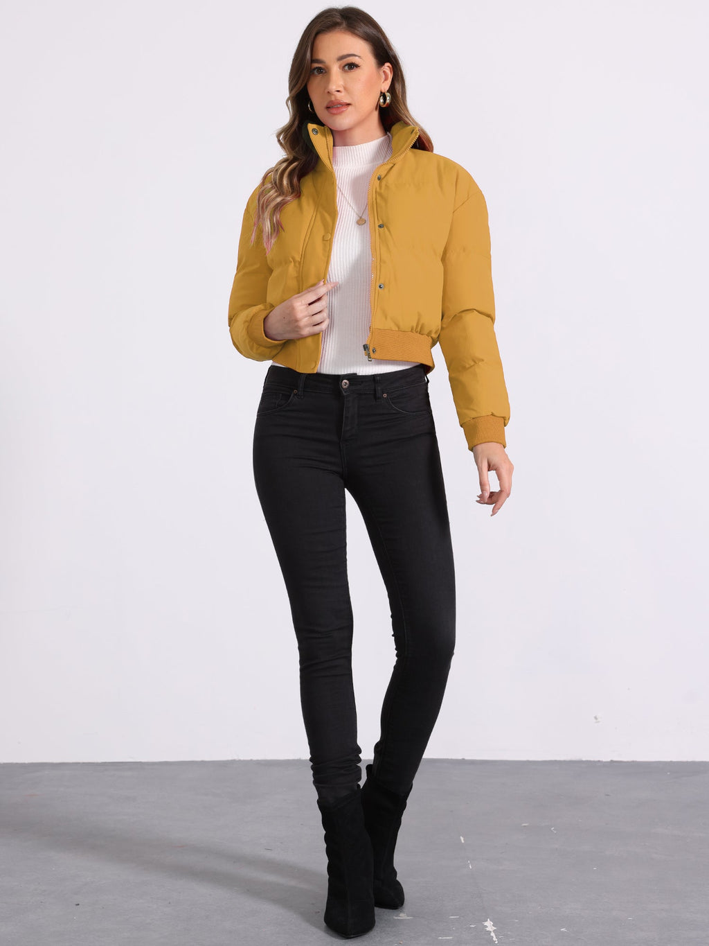 Fall-Winter Solid Long Sleeve Jacket
