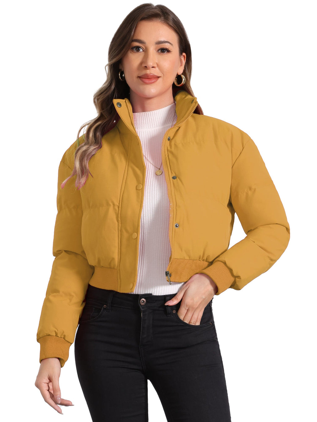 Fall-Winter Solid Long Sleeve Jacket