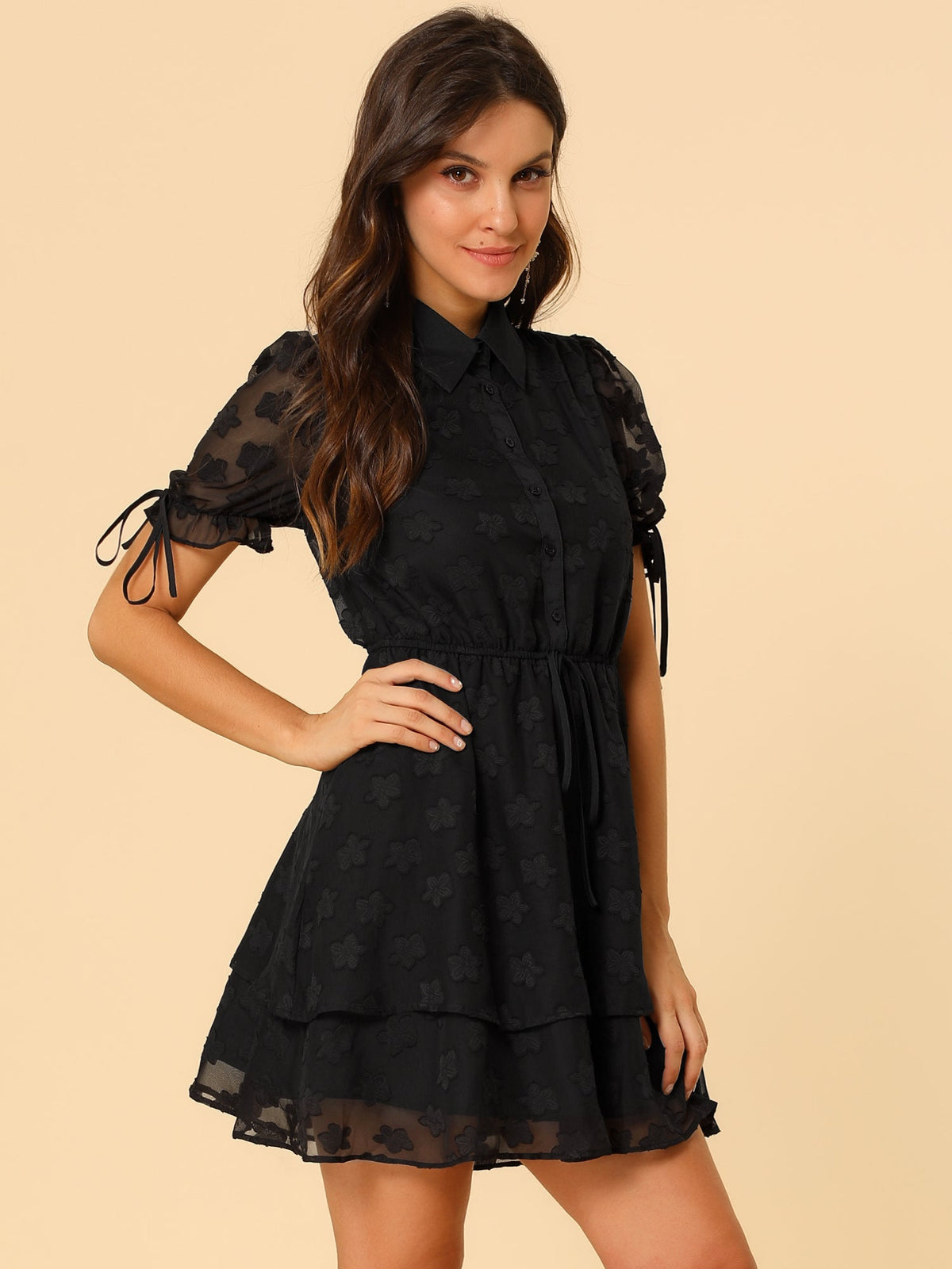 Half-Placket Button Dress