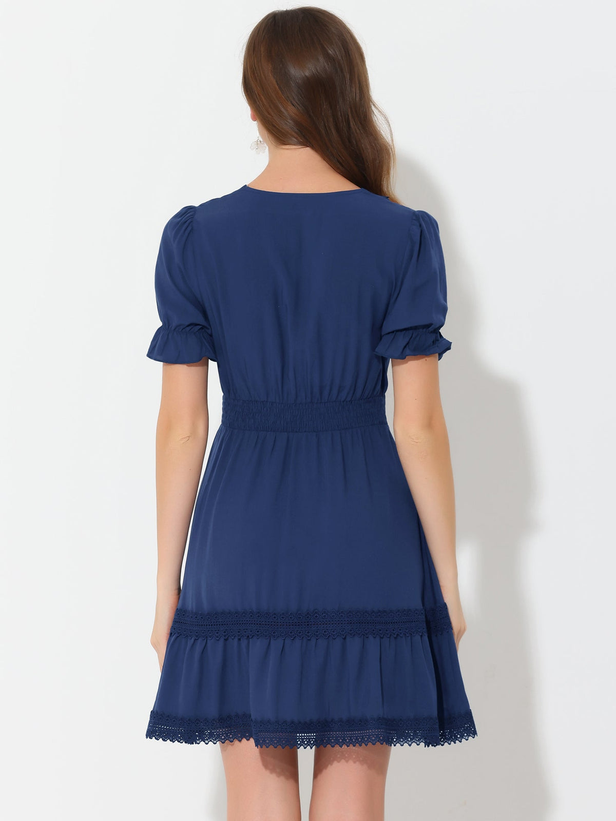 Crochet Lace Pleated Dress