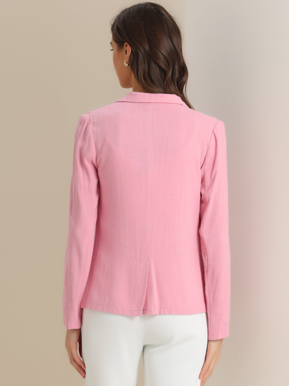 Fluid-Drape Solid Blazer