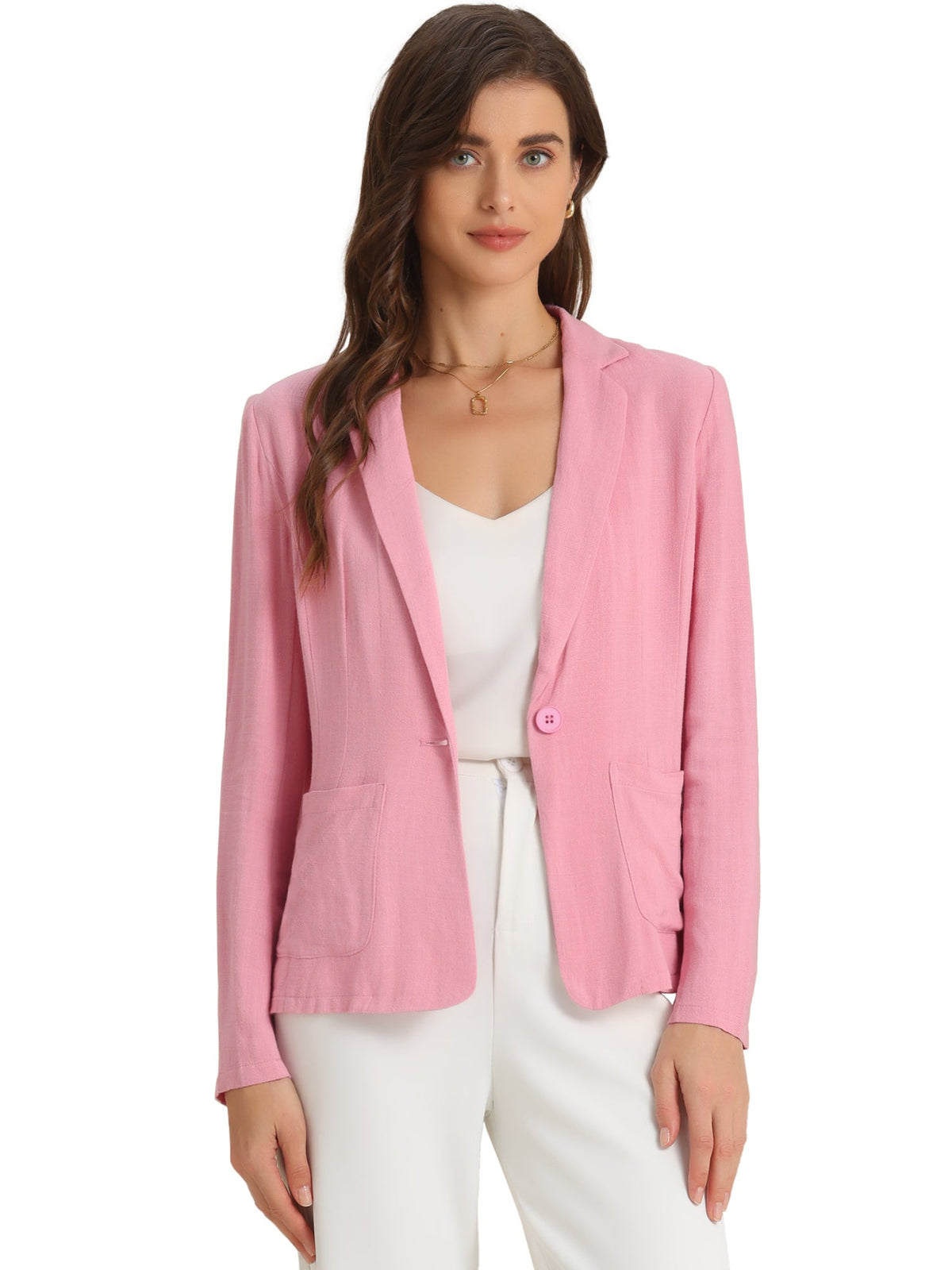 Fluid-Drape Solid Blazer