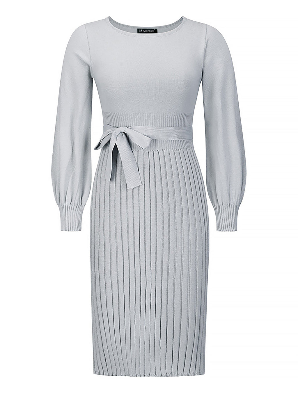 Machine-Wash Polyester Long-Sleeve Dress