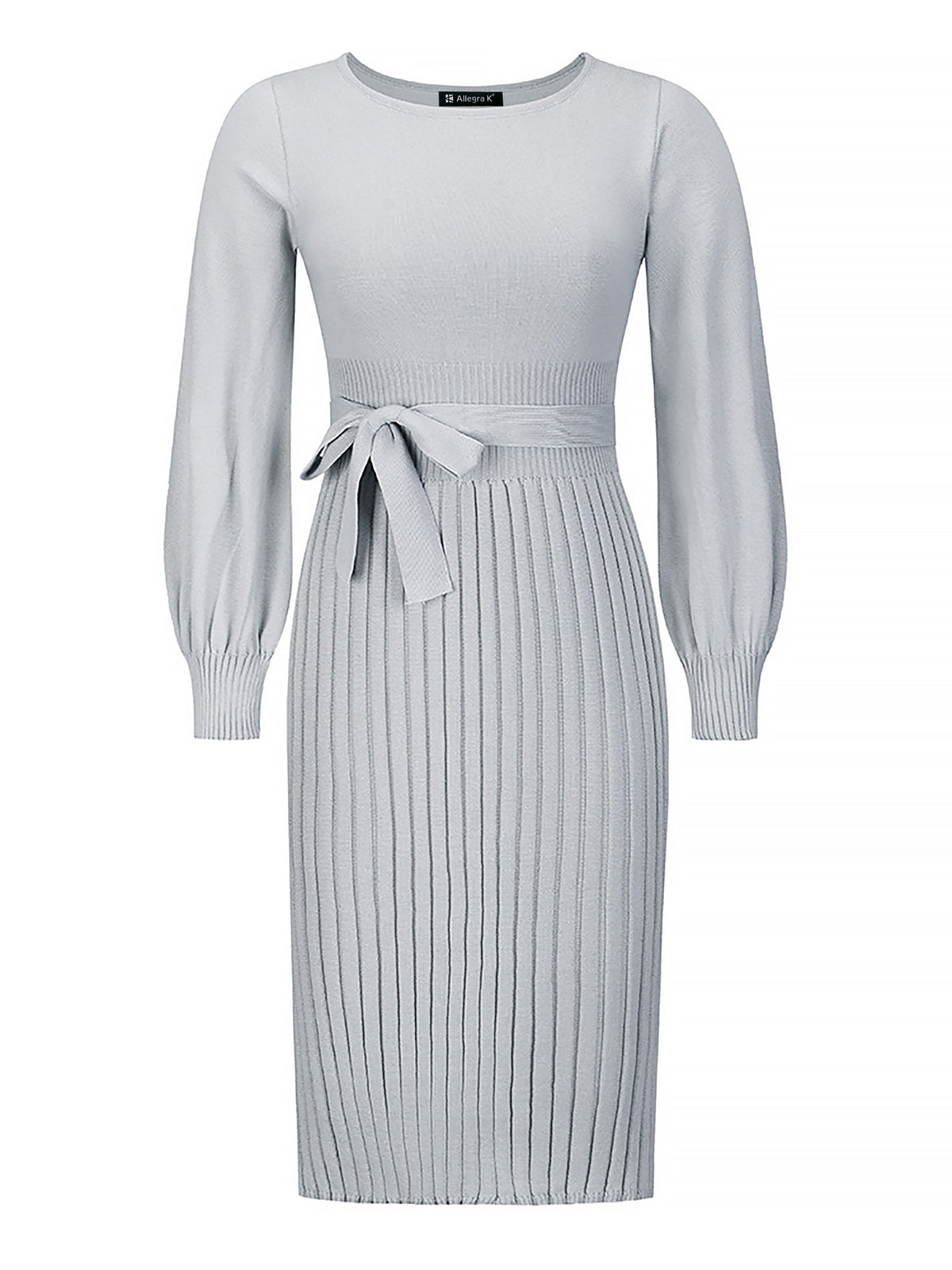 Machine-Wash Polyester Long-Sleeve Dress