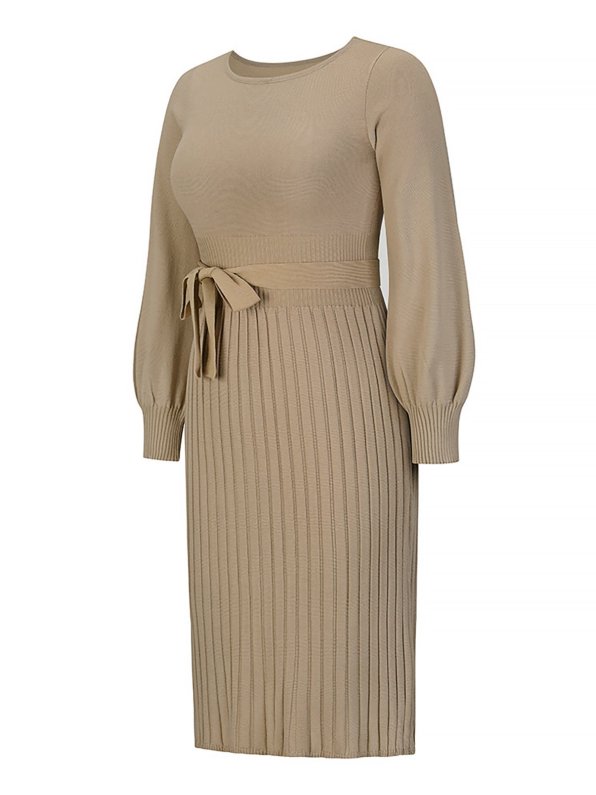 Machine-Wash Polyester Long-Sleeve Dress