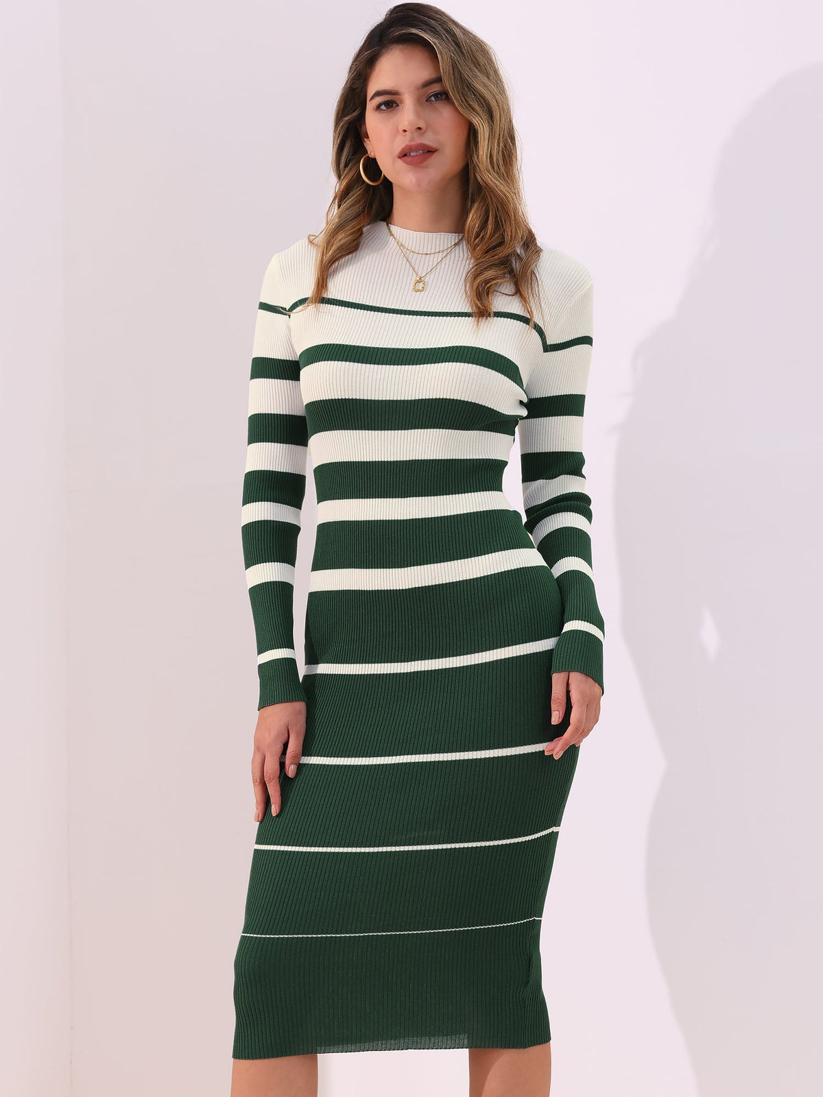 Silky Striped Three-Season Dress