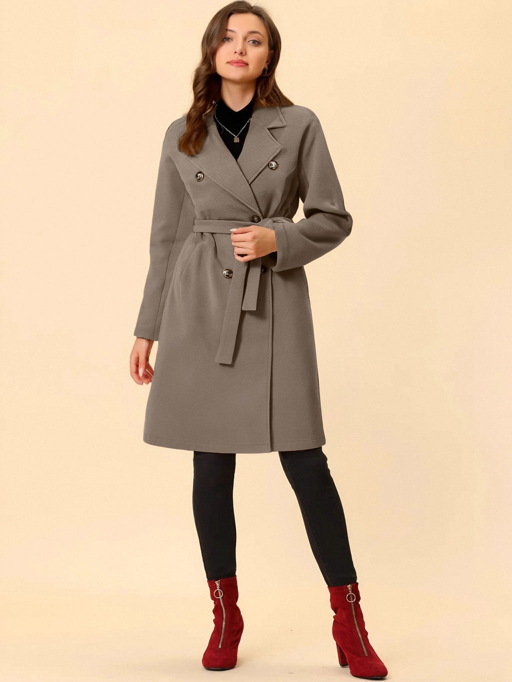 Machine-Wash Casual Long Sleeve Coat