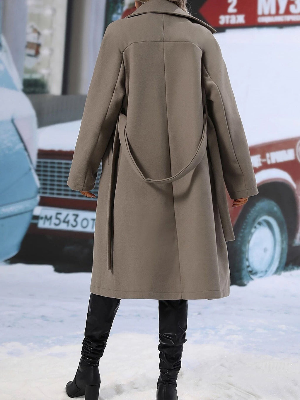 Machine-Wash Casual Long Sleeve Coat