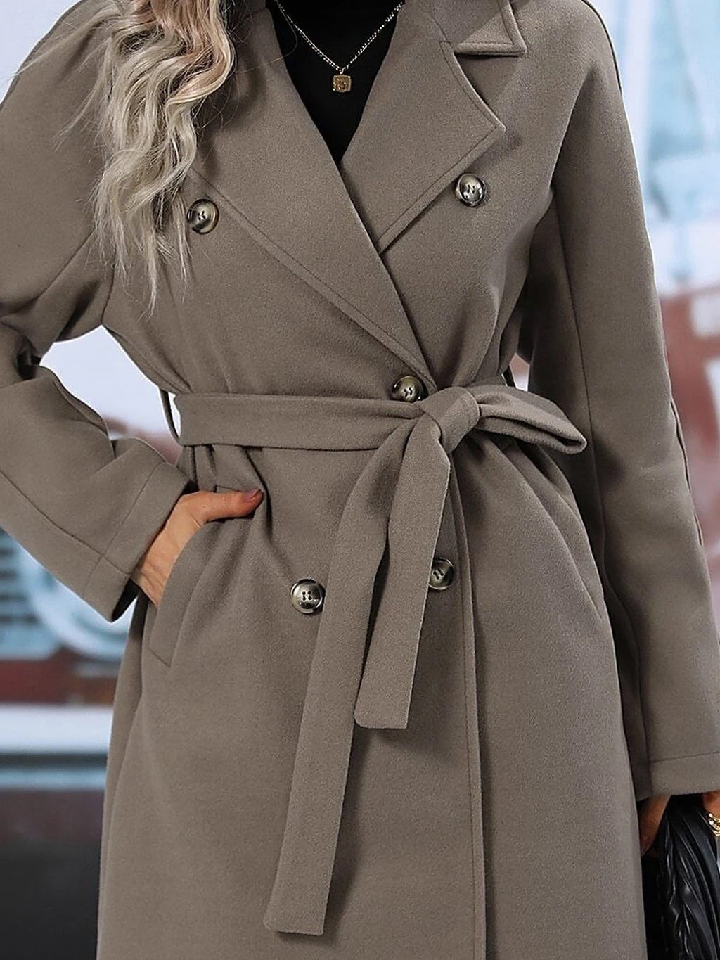 Machine-Wash Casual Long Sleeve Coat