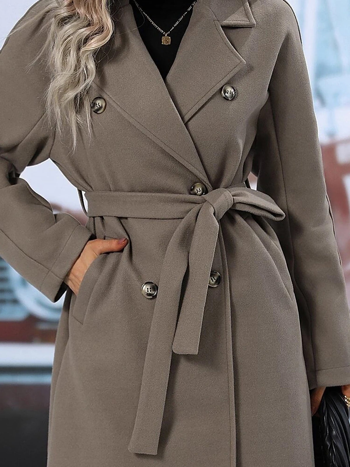 Machine-Wash Casual Long Sleeve Coat