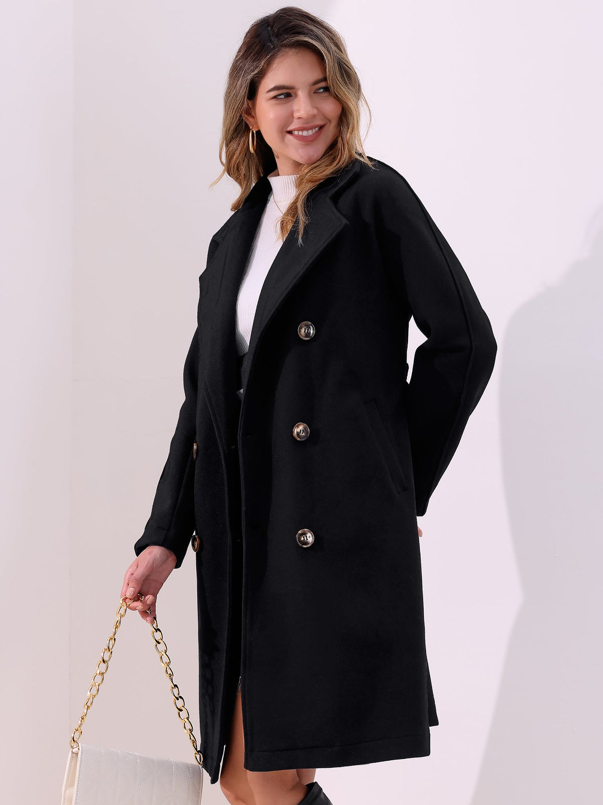 Machine-Wash Casual Long Sleeve Coat