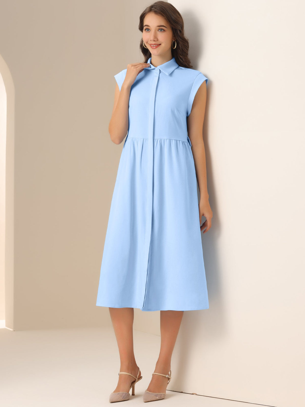 Lightweight Summer Short-Sleeve Dress