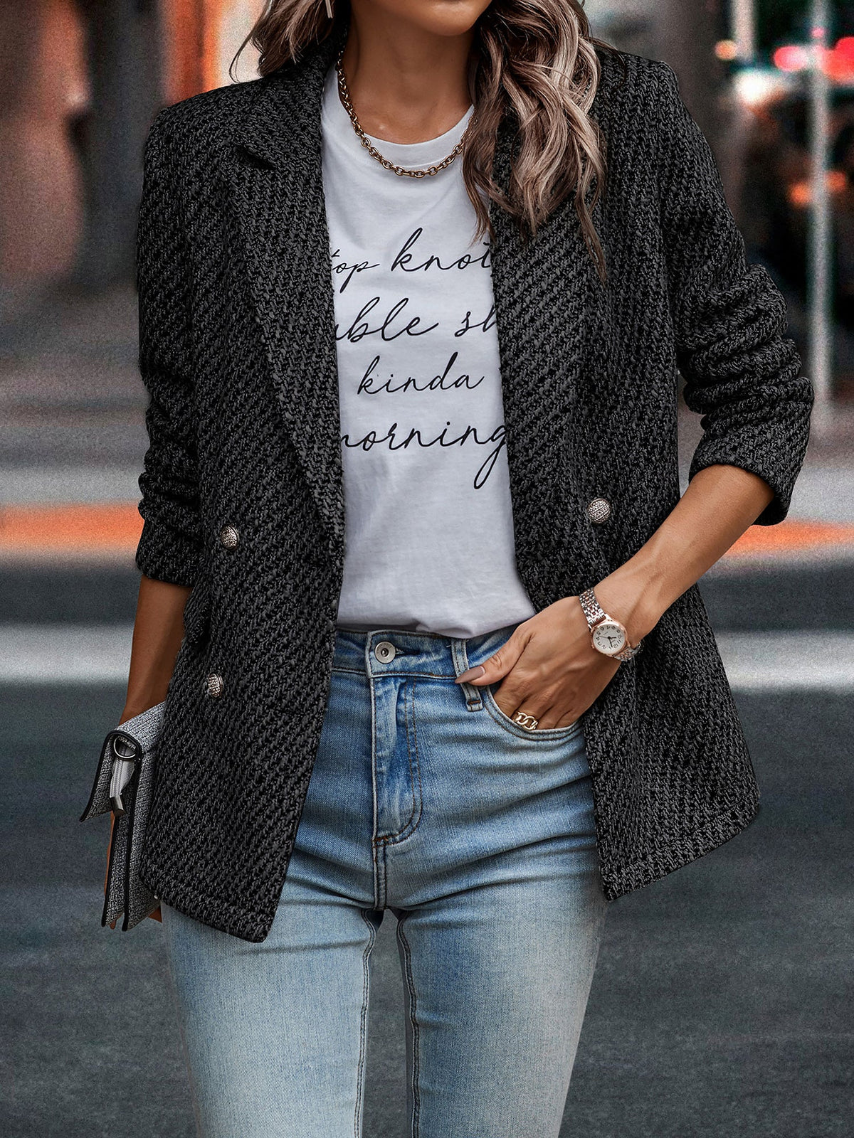 Regular Fit Classic Tweed Blazer